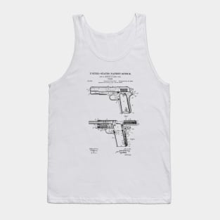 Firearm Colt 1911 Patent Black Tank Top